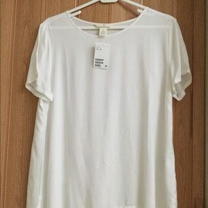 H&M Women’s White Short Sleeve Shirt
